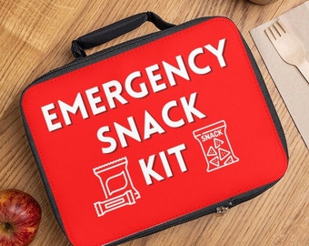 Emergency Snack Kit Lunch Bag Funny Insulated Bags Tote Gift for Her Gift for Him Dad Birthday Mom Gift Reusable Lunch Cute Diabetic Totes