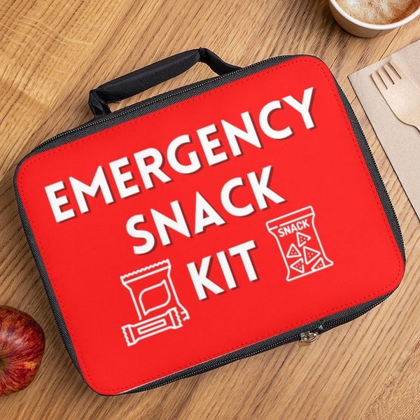 Emergency Snack Kit Lunch Bag Funny Insulated Bags Tote Gift for Her Gift for Him Dad Birthday Mom Gift Reusable Lunch Cute Diabetic Totes