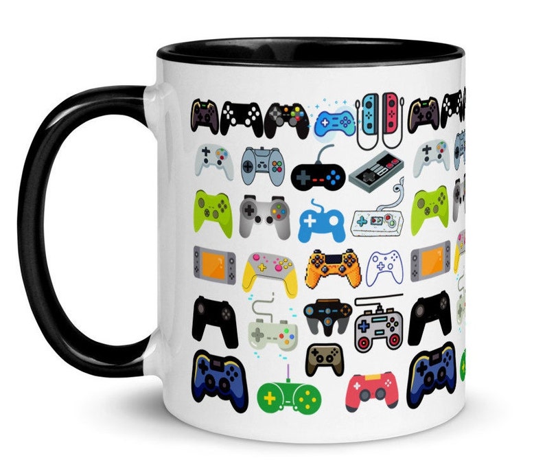 Game Controller Mug Gamer Coffee Tea Mug Funny Gaming Gift Video Game Birthday Gift for Dad Son Gamer Gift Gaming Home Décor Gift for Him afbeelding 6