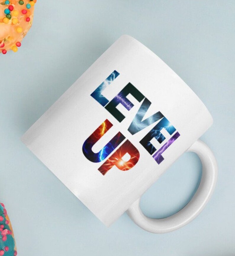 LEVEL UP Mug Gamer Birthday Gaming Gift Game Controller Mug Gamer Gift for Him Promotion Gift Graduation Video Game Mug New Dad Husband image 2