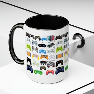 Game Controller Mug Gamer Coffee Tea Mug Funny Gaming Gift Video Game Birthday Gift for Dad Son Gamer Gift Gaming Home Décor Gift for Him afbeelding 7