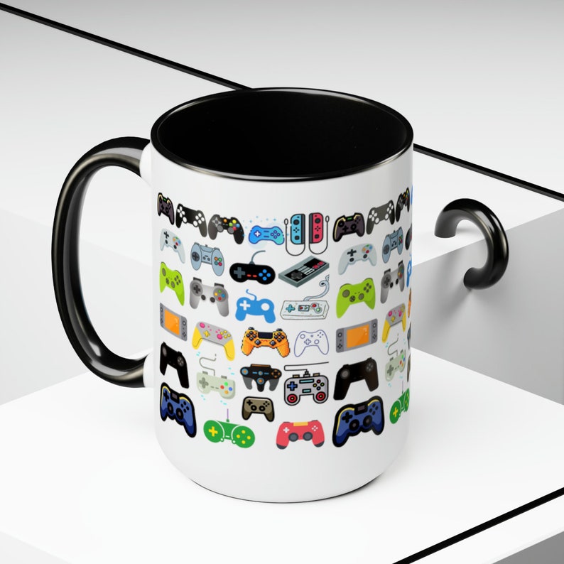 Game Controller Mug Gamer Coffee Tea Mug Funny Gaming Gift Video Game Birthday Gift for Dad Son Gamer Gift Gaming Home Décor Gift for Him afbeelding 7