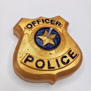 Police Badge Candle Officers Gifts Birthday Cake Topper Law Enforcement Sheriff Retirement Graduation Unique Support Proud Wife Home Decor image 6