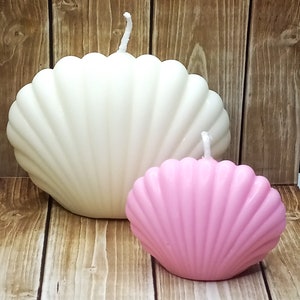 Custom Color SeaShell Candle Shell Shells Home Decor Wedding Gift for Her Him Unique Candle Pearl of the Sea Shell Ocean Beach House Seaside image 1