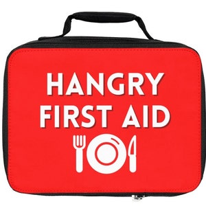 Hangry First Aid Lunch Bag Funny Insulated Lunch Bag Gift for Her Fathers Day Gift for Him Dad Birthday Mom Gift Christmas Reusable Lunch image 2