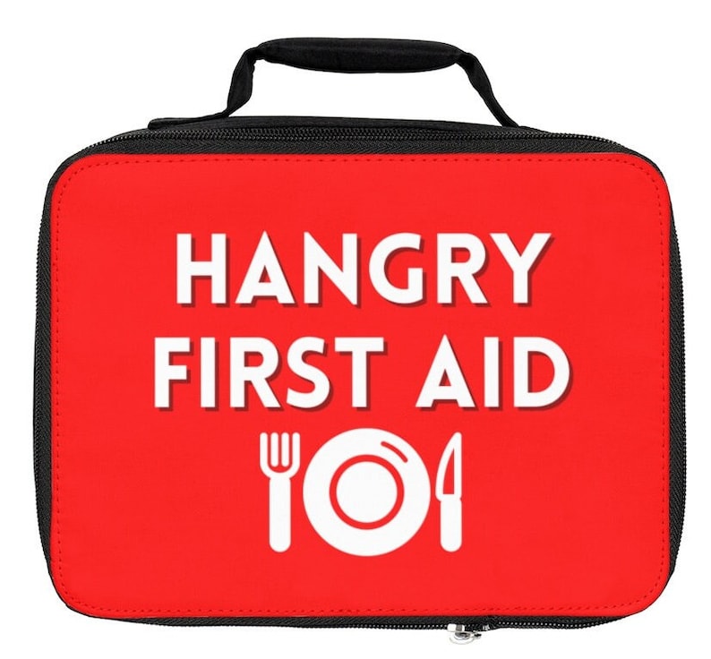 Hangry First Aid Lunch Bag Funny Insulated Lunch Bag Gift for Her Fathers Day Gift for Him Dad Birthday Mom Gift Christmas Reusable Lunch image 2