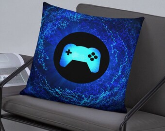 Video Game Pillow Game Room Décor Gamer Gift Gaming Game Controller Boys Birthday Gifts for Him Decorative Pillow with Cover Accent Couch