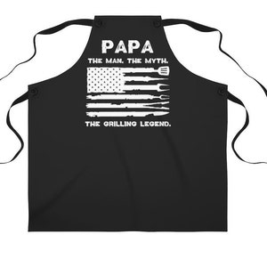 Personalized Grill Apron the Man the Myth the Grilling Legend Birthday Gift for Him Husband Christmas Gift for Men Dad Him Guy BBQ Outdoor image 2