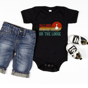 Silly Goose On the Loose Baby Bodysuit Family Matching Shirts Group Shirts Mommy and Me Daddy Tshirts Kids Toddlers Youth Adult Clothing image 2