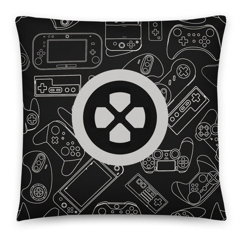 Game Controller Pillow Gamer Gift Game Room Decor Gaming Gifts for Him Man Cave Video Game Birthday for Him Husband Son's Bedroom Throw image 5