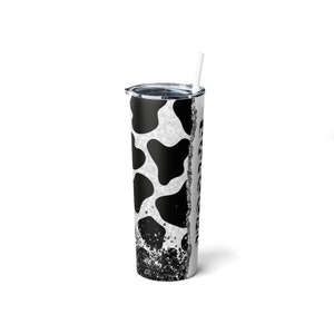 Personalized 20oz double Wall Insulated Cow Print Skinny image 5