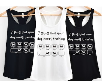 Funny Dog Tank Top Womens Clothing Animal Lover T shirt Gift for Dog Lovers Tee Gifts for Her Funny Shirts Jokes Trainer Training Summer Tee