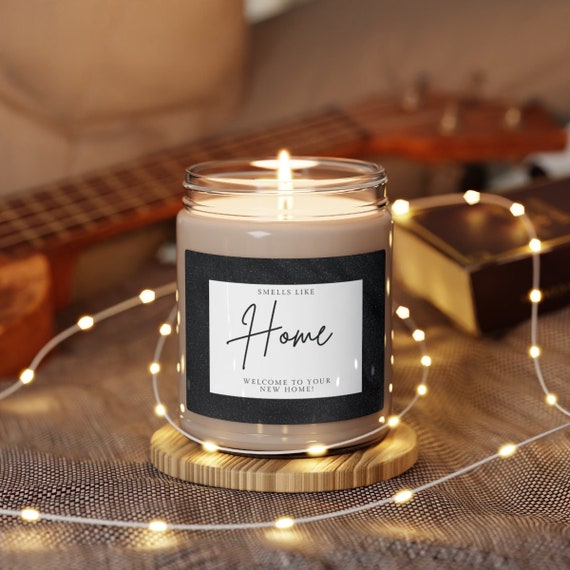 Custom Candle Smells Like Home Candle Personalized Welcome Etsy