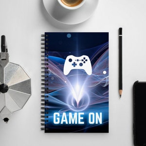 Gamer Gift Spiral Notebook Gift for Teen Son School Supplies Boys Video Game Birthday Game Controller Notepad Gaming School Journal Gift Him image 1