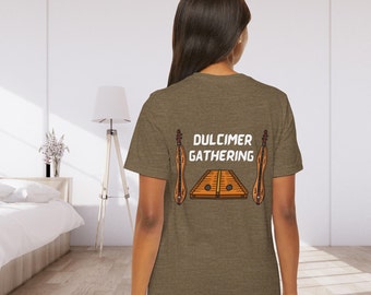 Dulcimer T-shirt Jersey Short Sleeve Tee Mountain Dulcimer Hammered Dulcimer Gathering Shirt Dulcimer Lover Group Tee Music Instrument Top