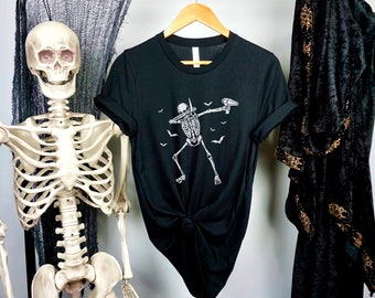 Skeleton Hairstylist Halloween Shirt Funny Stylist Cute Shirts for Hair Stylist Barber Hair Dresser Fall Womens Clothing Spooky Time Tee