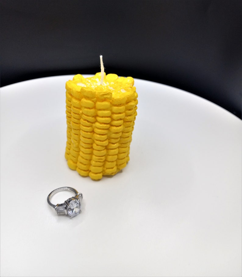 Corn Candle Food Candle Realistic Candle Corn Cake Topper Farmer Candle Corn on Cob Sweet Corn Candle Farm Unique Candle Farmhouse Decor image 5