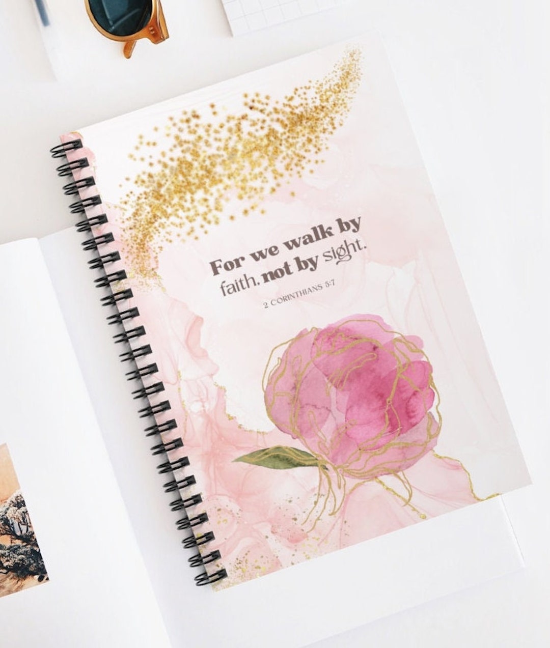 Bible Verse Spiral Notebook Scripture Art Elegant Bible Study Journal ...