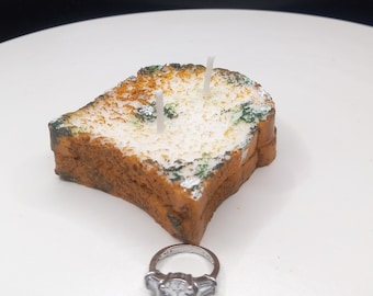 Moldy Toast Candle: Funny Foodie Gag Gift Handmade