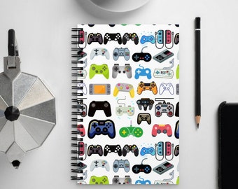 Gamer Spiral Notebook-Gamer Gift-Game Room Décor School Desk Home Accent Video Game Birthday Game Controller Supplies Gaming School Journal