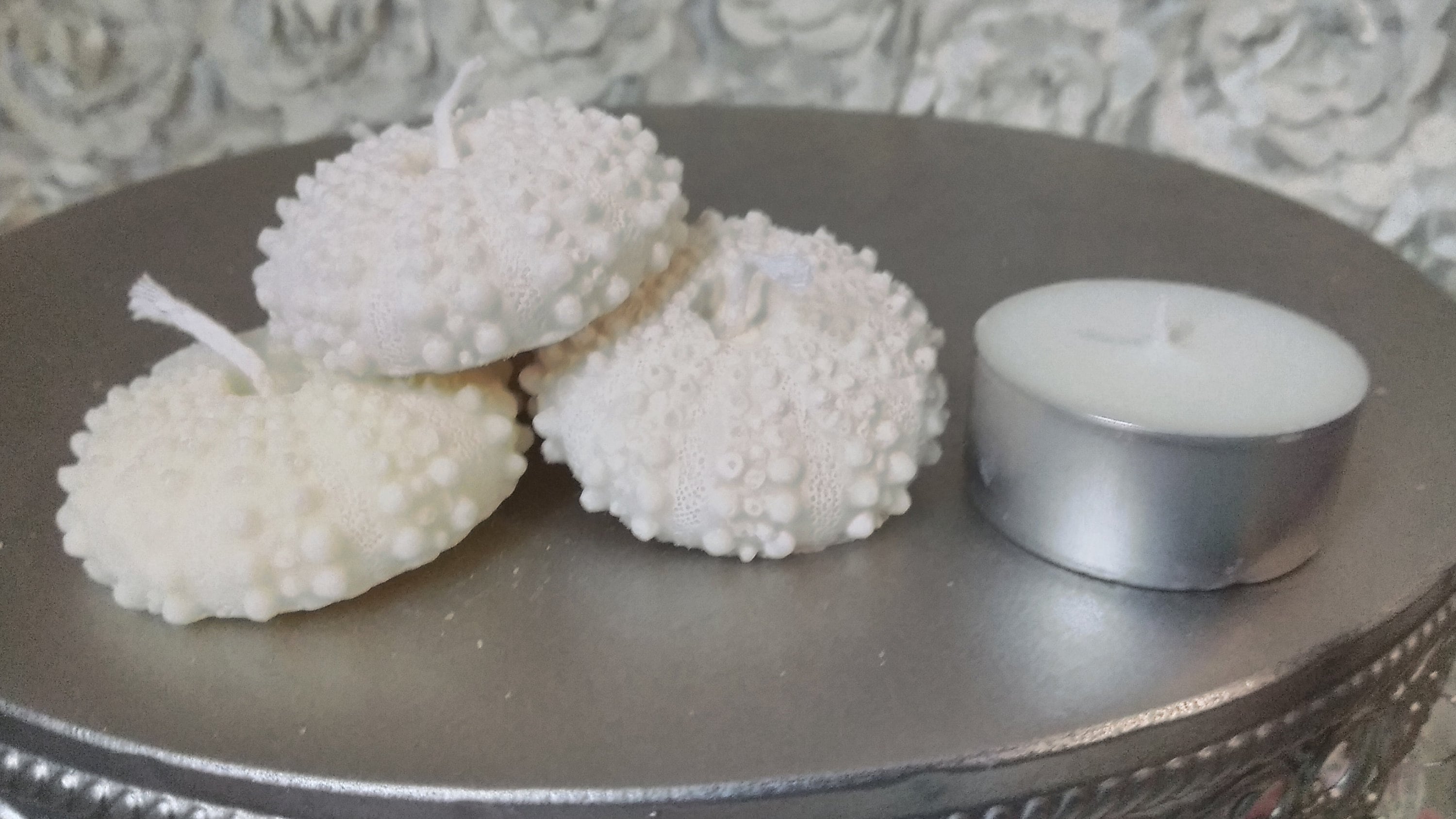 Sea Urchin Shell Candle