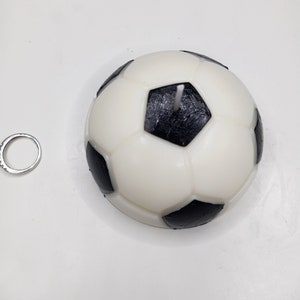 Soccer Ball Candle Cake Topper Decoration Soy Wax Sports Decor Birthday Candles Unique Game Day Party Decor Gift Ideas Decorating Soccer image 5