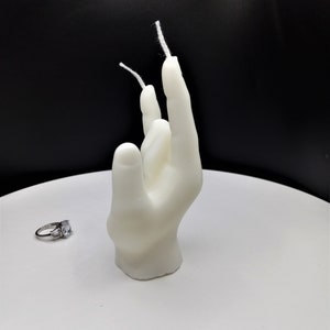 Love Hand Symbol Candle-3D Hand Candle-Hand Gesture Candle-Realistic Hand candle Sign Language Candle Cake Topper Fondant Candle Home Decor image 5