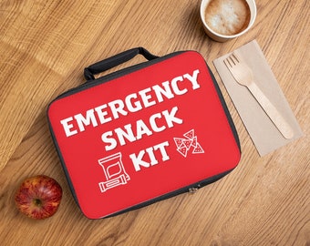 Emergency Snack Kit Lunch Bag Funny Insulated Lunch Bag Gift for Her Fathers Day Gift for Him Dad Birthday Mom Gift Christmas Reusable Lunch