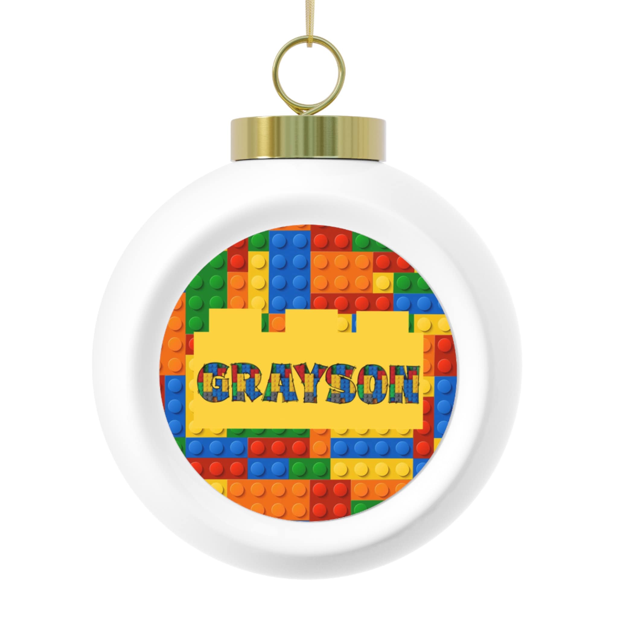 Personalized Childs Ornament Custom Name Building Block Ornaments ...