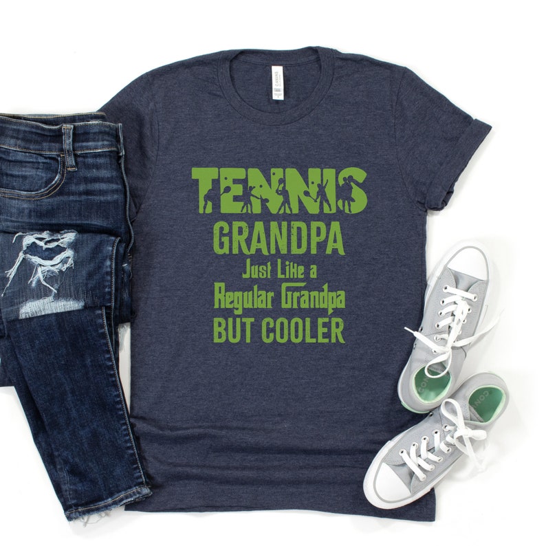 Tennis Grandpa Shirt Mens Clothing Gift for Him Grandpas Gifts T-shirt Grandfather T-shirt Birthday Fathers Day Apparel Sports Grandparent image 3