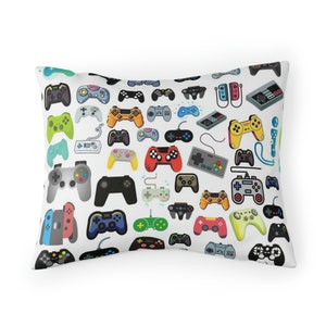 Video Game Pillow Sham Pillow Cases Gift for Him Boys Gaming Bedroom Decor Gamer Game Controller Print Birthday Gifts Bedding Pillow Cover image 6