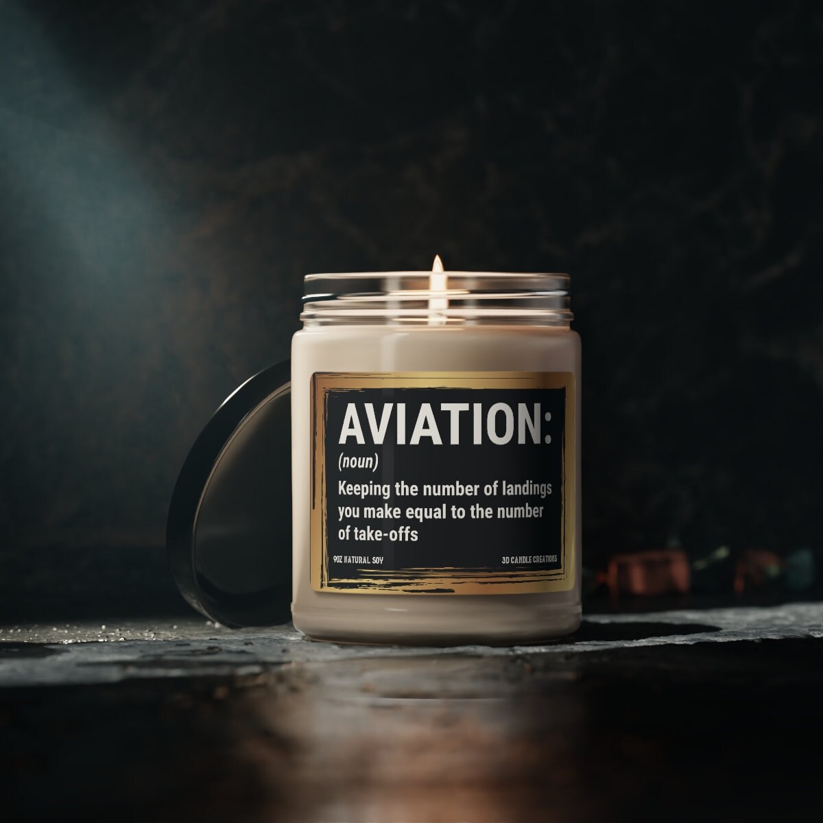 Aviation Definition Candle Pilot Gift Airplane Candle Gifts Etsy