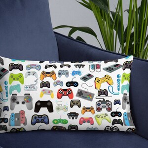 Game Controller Pillow Game Room Decor Gaming Gift for Him Boys Gifts Bedding Video Game Birthday Gamer Gift for Son Gift for Husband image 3