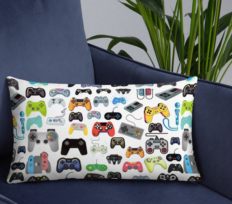 Game Controller Pillow Game Room Decor Gaming Gift for Him Boys Gifts Bedding Video Game Birthday Gamer Gift for Son Gift for Husband afbeelding 3