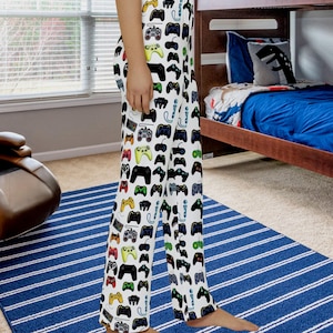 Boys Game Controller Pajama Pants Video Game Bottoms Gift for Him Gaming Gift Gamer Birthday Gifts for Husband Pjs Sleep Bottoms Fathers Day