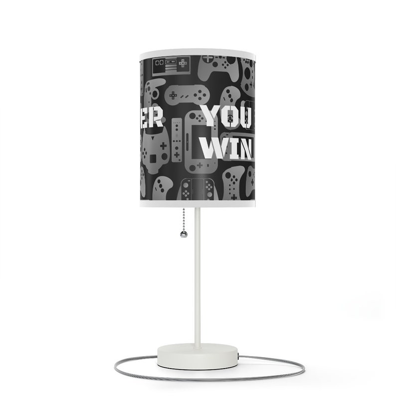 Gamer You Win Gamer Lamp on a Stand Lamp Gift for Him Gamer Gift Video Game Birthday Game Room Decor Gifts for Husband Boys Bedroom Home image 10