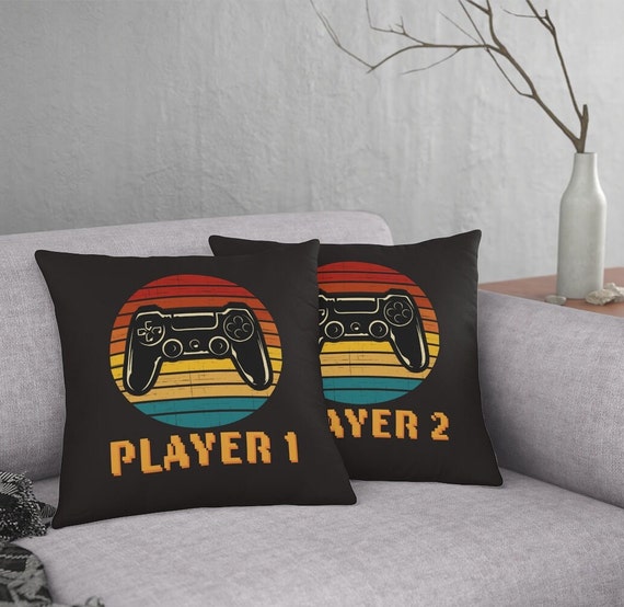 Video Game Pillows Set of 2 Game Room Decor Retro Gaming Gamer Etsy