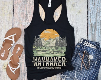 Faith Tank Top Christian Tanks Boho Vintage Nature Tanks Faith Shirts Hiking Shirt Outdoors Tanks Hike Shirt Summer Tee Shirts for Women