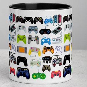 Game Controller Mug Gamer Coffee Tea Mug Funny Gaming Gift Video Game Birthday Gift for Dad Son Gamer Gift Gaming Home Décor Gift for Him image 2