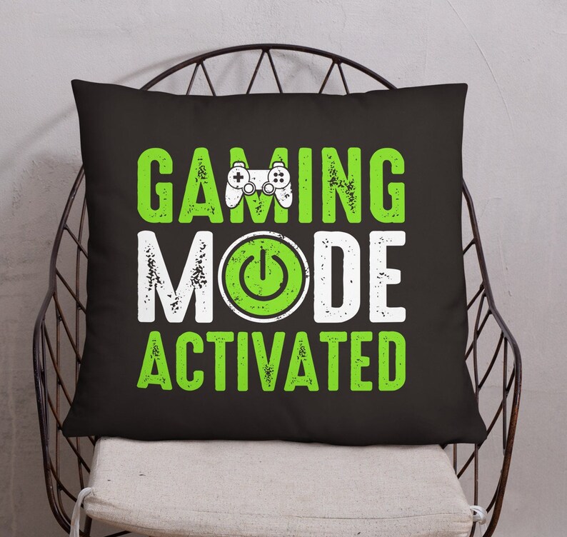 Gaming Pillow Video Game Room Decor Home Decorative Pillows Old School Gaming Gamer Gift for Him Man Cave Boys Bedroom Couch Accent image 7