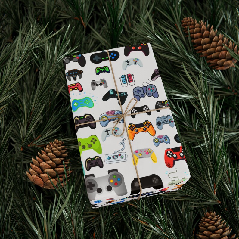 Video Game Wrapping Paper | Gamer Gift Wrap, Controller Print image 7