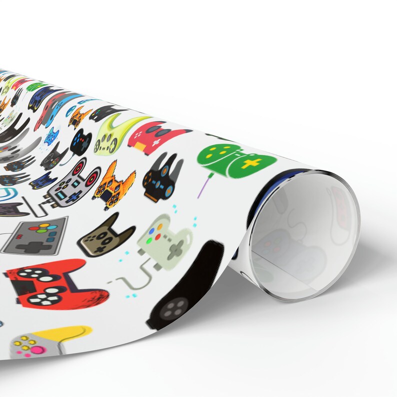 Video Game Wrapping Paper | Gamer Gift Wrap, Controller Print image 5