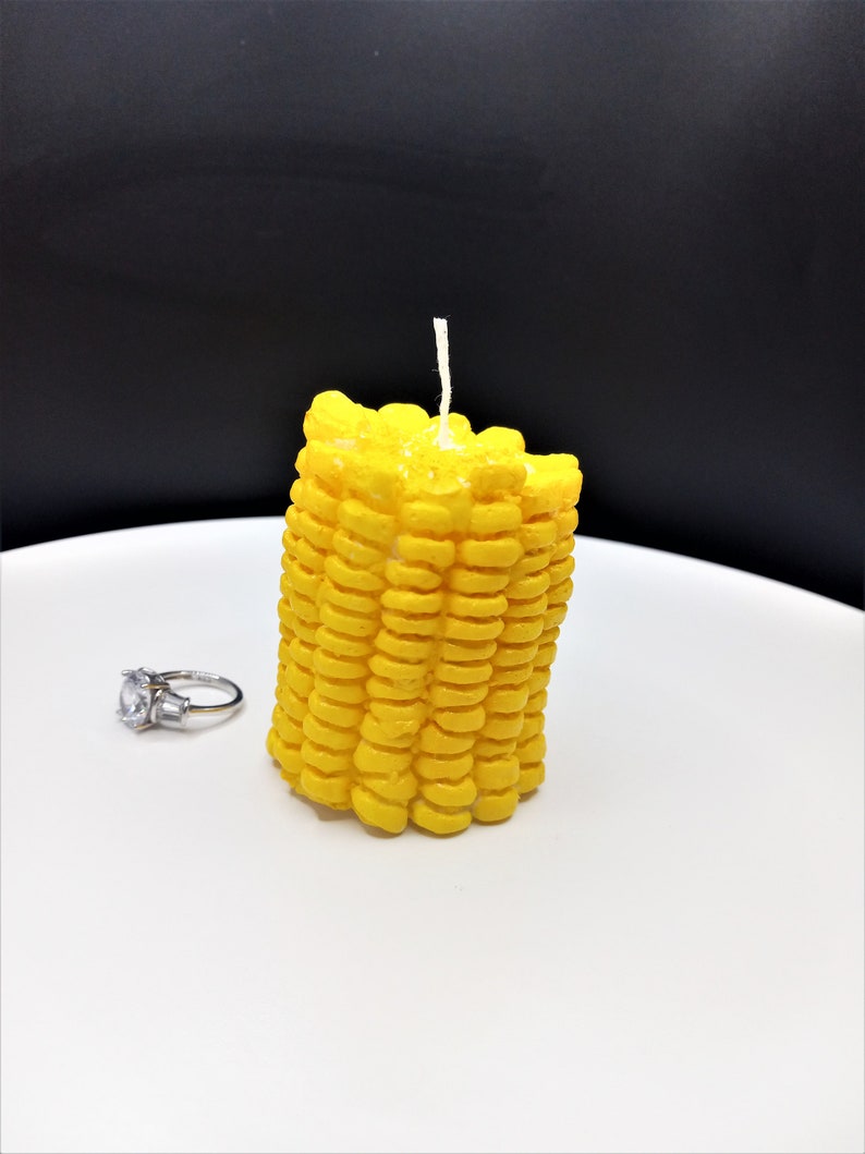 Corn Candle Food Candle Realistic Candle Corn Cake Topper Farmer Candle Corn on Cob Sweet Corn Candle Farm Unique Candle Farmhouse Decor image 8