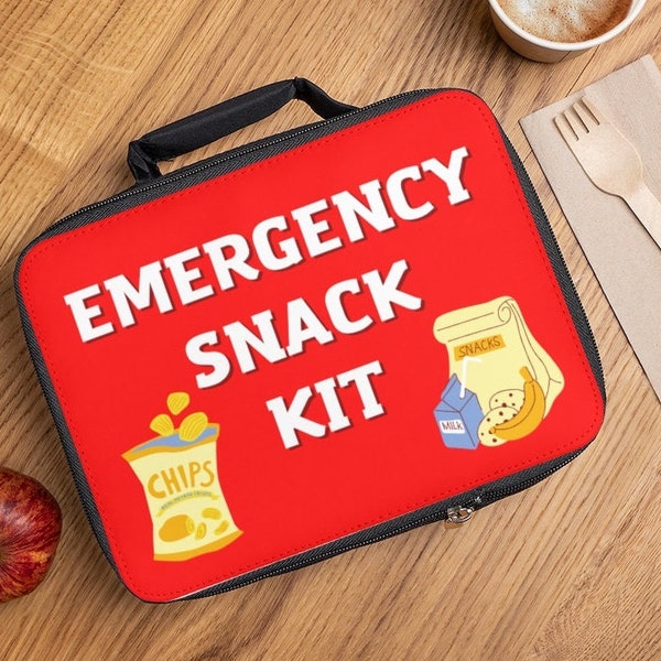 Emergency Snack Kit Lunch Bag Funny Hungry Insulated Gift for Her Fathers Day Gift for Him Dad Birthday Mom Gift Reusable Lunch Box Unique