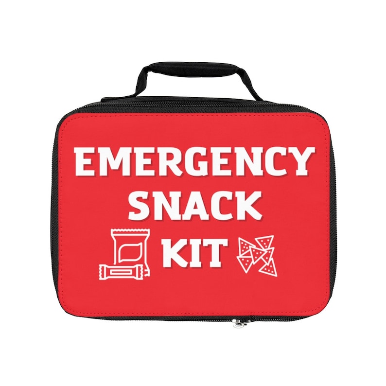 Emergency Snack Kit Lunch Bag Funny Insulated Lunch Bag Gift for Her Fathers Day Gift for Him Dad Birthday Mom Gift Christmas Reusable Lunch image 2
