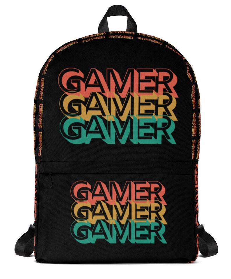 Retro Video Game Backpack Gamer Gift Gaming Rucksack School Etsy
