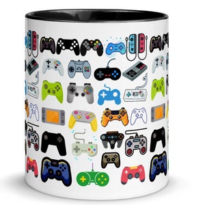 Game Controller Mug Gamer Coffee Tea Mug Funny Gaming Gift Video Game Birthday Gift for Dad Son Gamer Gift Gaming Home Décor Gift for Him afbeelding 5