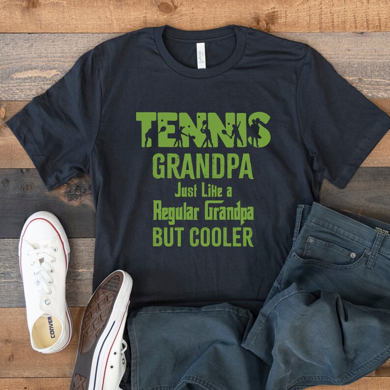 Tennis Grandpa Shirt Mens Clothing Gift for Him Grandpas Gifts T-shirt Grandfather T-shirt Birthday Fathers Day Apparel Sports Grandparent image 2