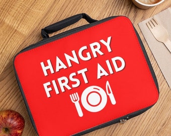 Hangry First Aid Lunch Bag Funny Insulated Lunch Bag Gift for Her Fathers Day Gift for Him Dad Birthday Mom Gift Christmas Reusable Lunch