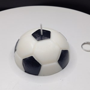 Soccer Ball Candle Cake Topper Decoration Soy Wax Sports Decor Birthday Candles Unique Game Day Party Decor Gift Ideas Decorating Soccer image 10